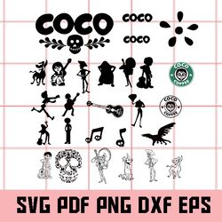 Coco Svg, Coco Clipart, Coco Png, Coco Dxf, Coco Vector, Coco Eps, Coco Dxf, Coco Cricut, Coco
