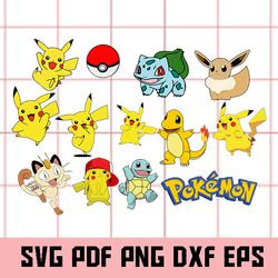 pokemon svg, pokemon clipart, pokemon png, pokemon eps, pokemon dxf, pokemon vector, pokemon cricut, pokemon shiloutte