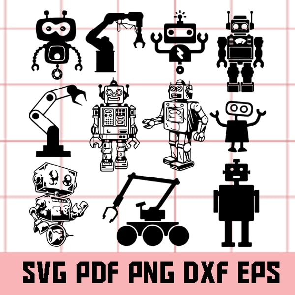 Robotics Rocking Svg Robot SVG Bundle, Robot Svg, Robot Clipart, Robot Vector, Ro | Inspire ...