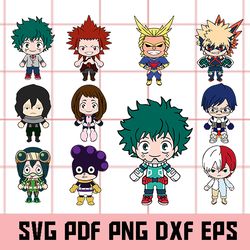 my hero academia svg, my hero academia clipart, my hero academia vector, my hero academia png, my hero academia dxf
