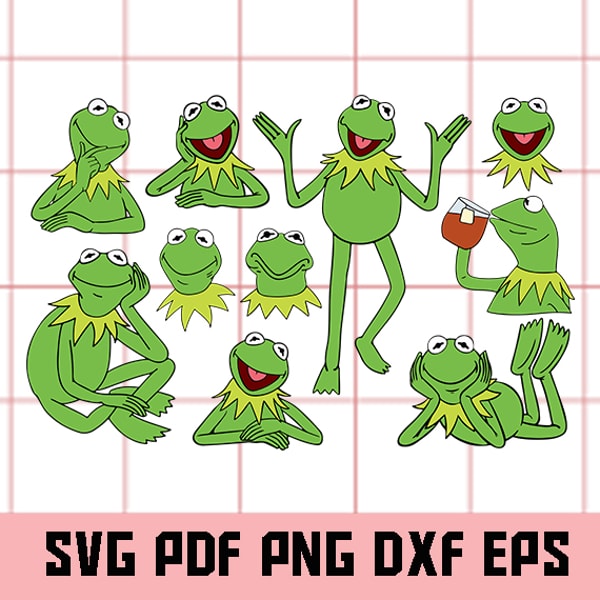 Kermit Lettering Kermit The Frog Layered Svg, Kermit The Frog Svg, Kermit The | Inspire ...