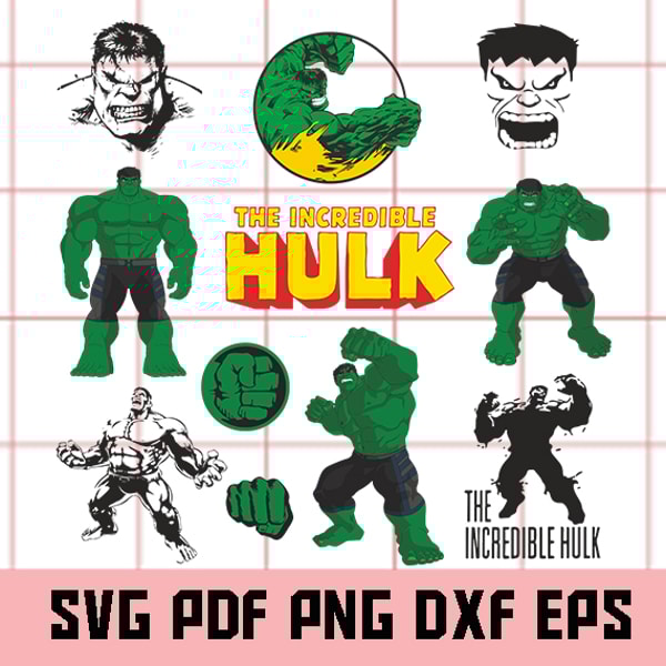 Hulk Vectors, Hulk Svg, Hulk Clipart, Hulk Png, Hulk Eps. Hu | Inspire ...