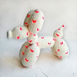 balloon dog stuffed animal toy crochet toy hearts