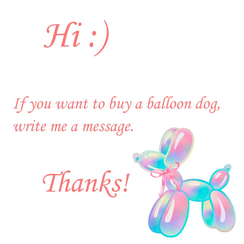 Balloon Dog Stuffed Animal Toy Crochet Toy Heart 1