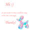 Balloon Dog Stuffed Animal Toy Crochet Toy Heart 1