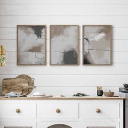 beige wall art set of 3 printable wall art contemporary decor modern home decor farmhouse wall art abstract art download