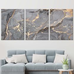 Colorful Fluid wall art prints Over the bed wall art set Living room set of 3 canvas Abstract 3 piece wall decor Bedroom