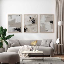 black and white art set of 3 neutral nordic prints housewarming gift for new home wall art office scandinavian printable