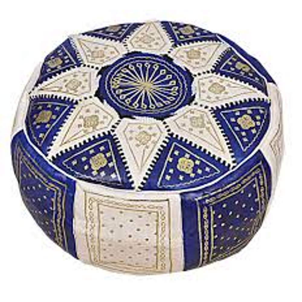 Handmade Moroccan POUF Genuine Leather Pouffe Ottoman Footstool Multicolours 11