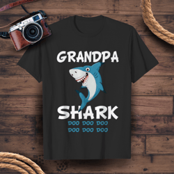 grandpa shark doo doo doo love family funny t-shirt