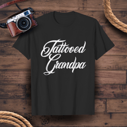 tattooed grandpa t-shirt tee gangster gift
