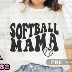 Softball Mama Sports Mom Png Sublimation Design 164
