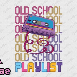 Old School Playlist Cassette Retro PNG Design 25