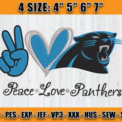 Panthers Embroidery, Embroidery, NFL Machine Embroidery Digital, 4 sizes Machine Emb Files -24