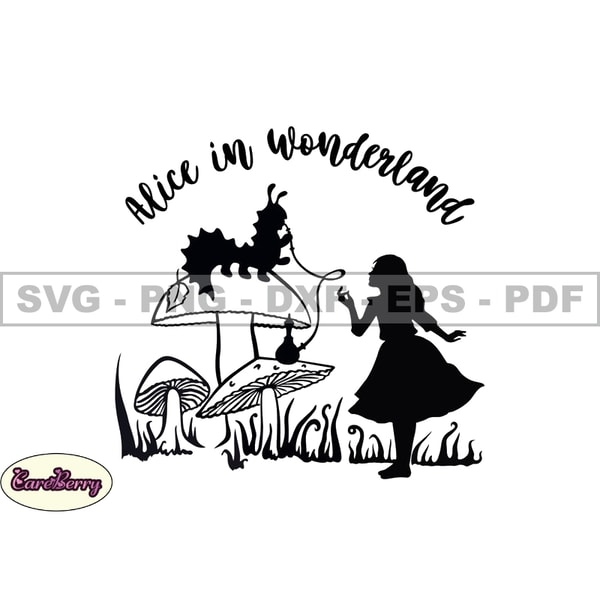 Alice Falling Svg Alice in Wonderland Svg, Alice Svg, Cartoon Customs SVG, EPS - Inspire ...