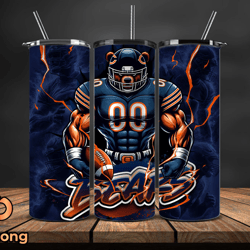 Chicago BearsTumbler Wrap, NFL Logo Tumbler Png, Nfl Sports, NFL Design Png by PrimePrex-06