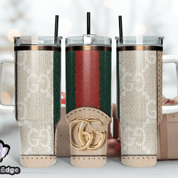 gucci tumbler wrap, gucci logo, luxury tumbler 40oz tumbler wrap d158 by northedge