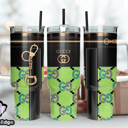 gucci tumbler wrap, gucci logo, luxury tumbler 40oz tumbler wrap d237 by nhann