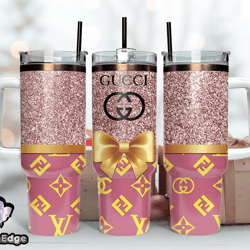 gucci tumbler wrap, gucci logo, luxury tumbler 40oz tumbler wrap d255 by nhann