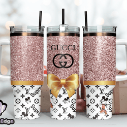 gucci tumbler wrap, gucci logo, luxury tumbler 40oz tumbler wrap d262 by nhann