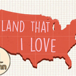 Land That I Love ,4th of July PNG Design 21