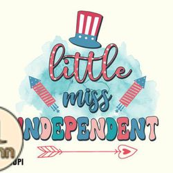 little miss independent 4th of july png design 20