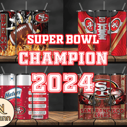 San Francisco 49ers Super Bowl Tumbler Png, Super Bowl 2024 Tumbler Wrap 01