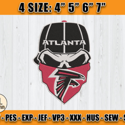 Atlanta Falcons Embroidery, NFL Falcons Embroidery, NFL Machine Embroidery Digital, 4 sizes Machine Emb Files -01-nhann