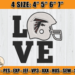 Atlanta Falcons Embroidery, NFL Falcons Embroidery, NFL Machine Embroidery Digital, 4 sizes Machine Emb Files -12-nhann