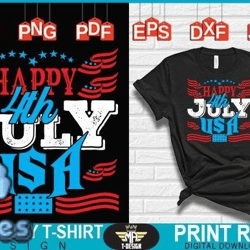 happy 4th of july usa wishing design svg design 82