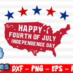 happy 4th of july usa map design 97