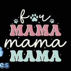 fur mama retro mothers day svg mom dog design02