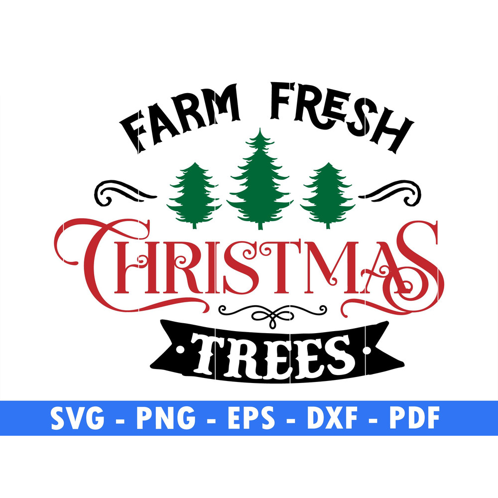 Farm Fresh Christmas Trees Winter Scene Svg Magical Christmas Scene Santa Reindeer Png Christmas Pn 0