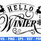 Hello Winter Winter Scene Svg Magical Christmas Scene Santa Reindeer Svg Christmas Png Deer Svg Pin 0