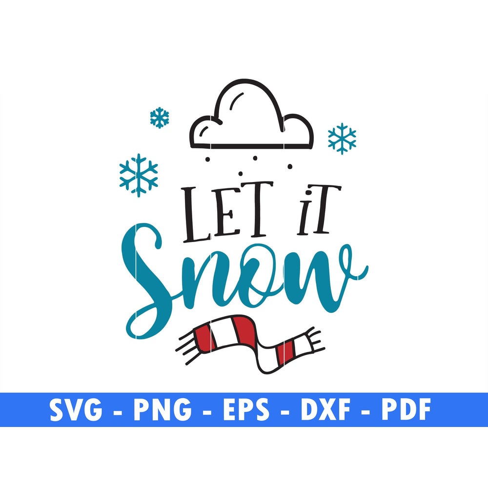 Let It Snow Black And Red Winter Scene Svg Snow Flake Png Snowman Svg Download Snow Png Magical Chr 0