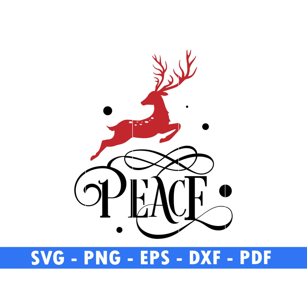 Peace White And Red Deer Svg Snow Flake Png Christmas Quote Svg Funny Quotes Snow Flake Png Holiday 0