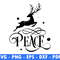 Peace Black Deer Svg Pine Tree Png Christmas Svg Santa Png Magical Christmas SceneSnow Flake Svg Cu 0