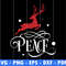 Peace White And Red Deer Svg Pine Tree Png Winter Svg Files Snowman Png Holiday Svg Magical Christm 0