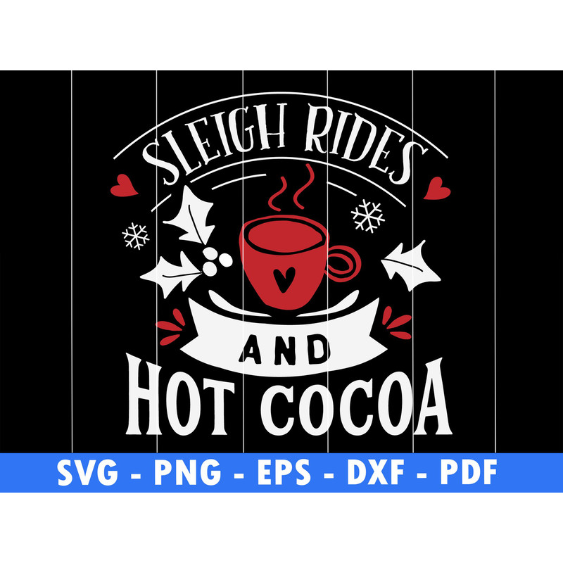 Sleigh Rides And Hot Cocoa White And Red Snow Flake Svg Cut File Christmas Clipart Download Snow Pn 0