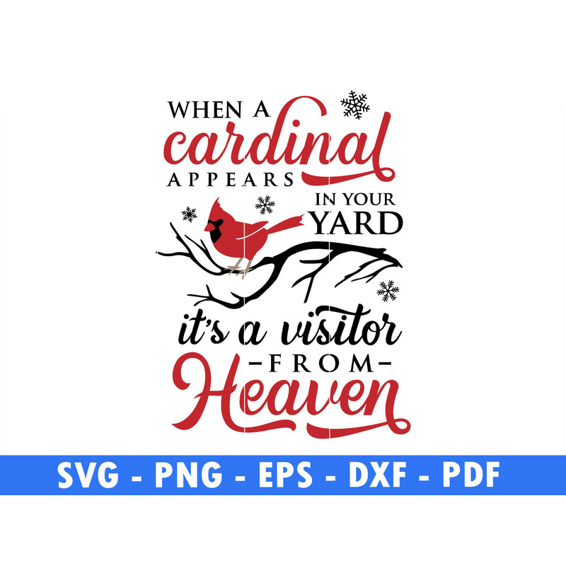 When A Cardinal Appears Pine Tree Svg Snow Flake Svg Cut File Christmas Clipart Download Snow Png B 0