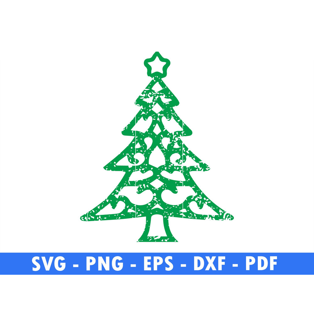 Grunge Christmas Tree Winter Scene Svg Magical Christmas Scene Santa Reindeer Svg Christmas Svg Sta 0