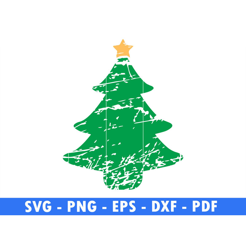 Grunge Christmas Tree Pine Tree Svg Star Png Winter Scene Svg Magical Christmas Scene Snow Flake Sv 0