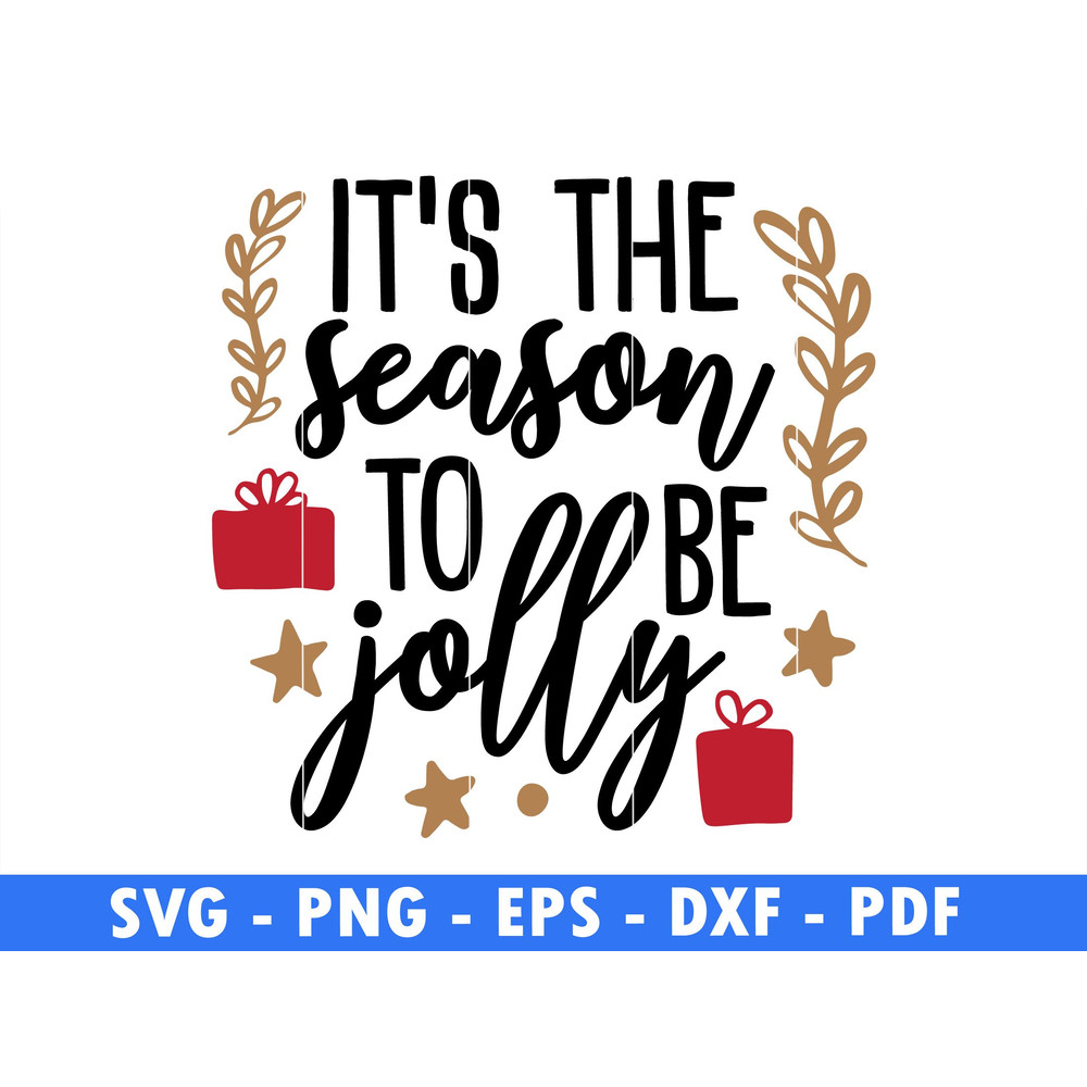 Its The Season To Be Jolly Winter Svg Files For Cricut Christmas Png Santa Svg Star Png Pine Tree S 0