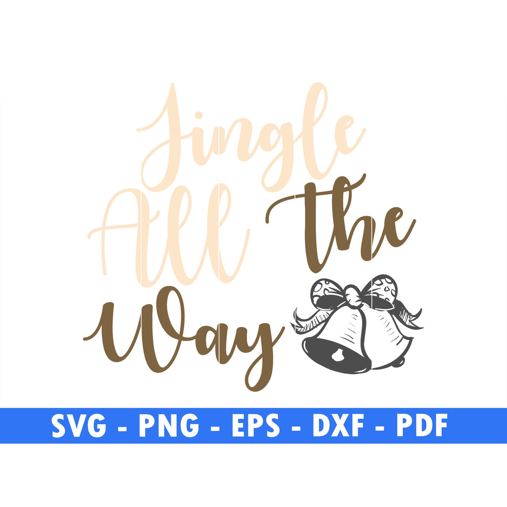 Jingle All The Way Winter Scene Svg Magical Christmas Scene Santa Reindeer Png Santa Svg Christmas  0