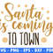 Santa Is Coming To Town Winter Scene Svg Magical Christmas Scene Santa Reindeer Png Snow Flake Svg 0