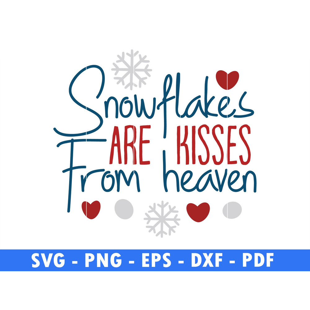 Snowflakes Are Kisses From Haven Winter Scene Png Magical Christmas Scene Santa Reindeer Svg Snow F 0