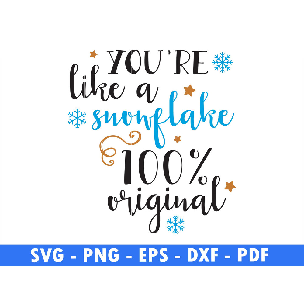 You Re Like A Snowlake 100 Original Winter Svg Files For Cricut Christmas Svg Snowman Png Christmas 0