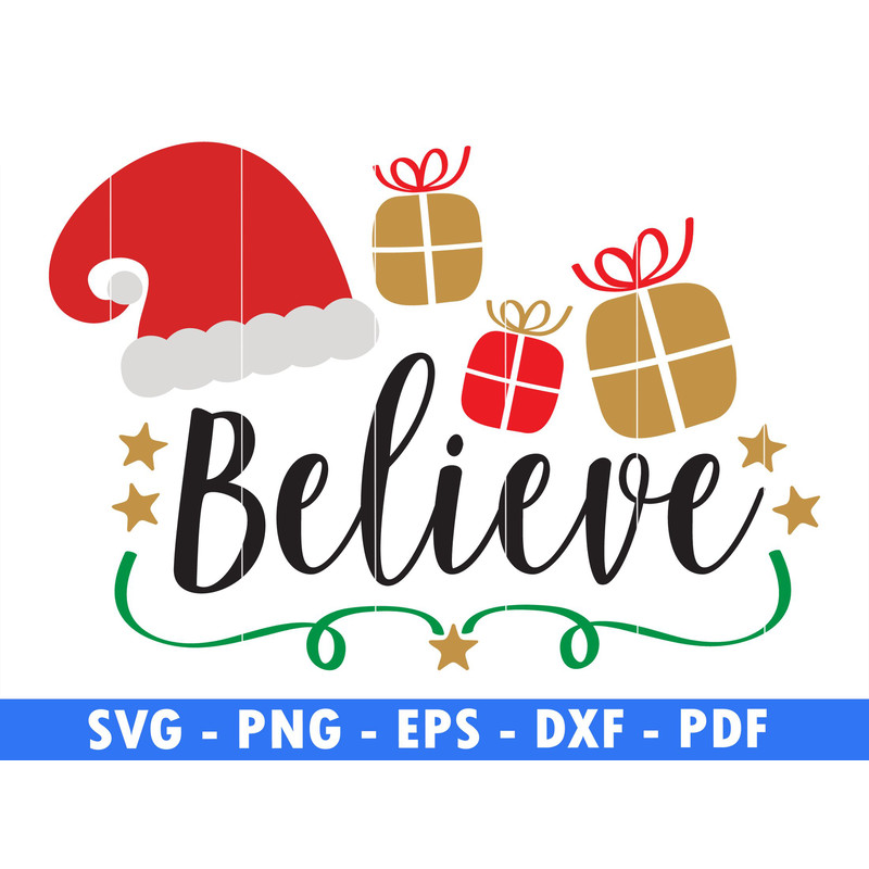Believe Winter Svg Files For Cricut Christmas Png Santa Svg Christmas Quote Svg Gift Png File Red O 0