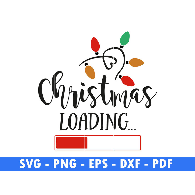 Christmas Loading Winter Svg Files For Cricut Christmas Png Santa Svg Colourful Light Design Easy T 0