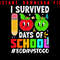I Survived 100 Days Of School Happy 100th Day Of School Girls Boys Gifts Instant Digital Download P 0
